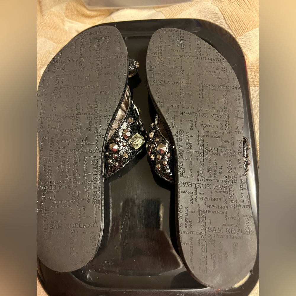 Sam Elderman Rhinestone Sandals. - image 3